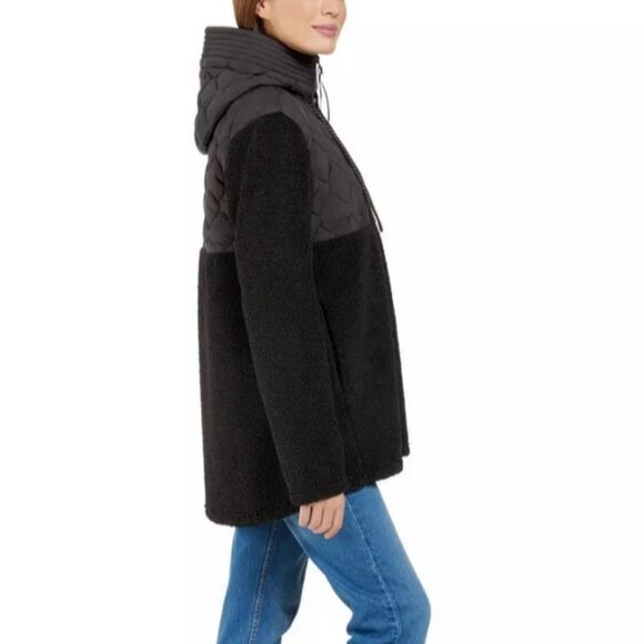 Didricksons Bibi Hooded Fleece Jacket in Black - Picture 5 of 14